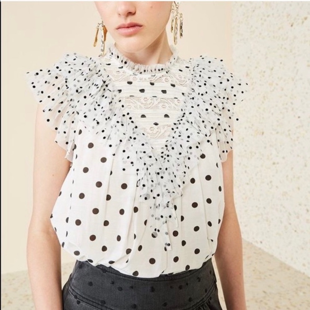 Ulla Johnson Wylie Polka Dot Blouse 2